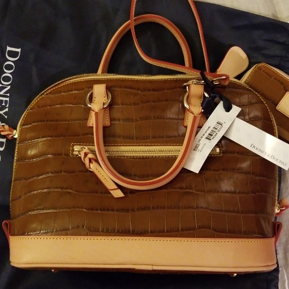 Dooney & Bourke Zip Zip Satchel in Cognac - Picture 5 of 8